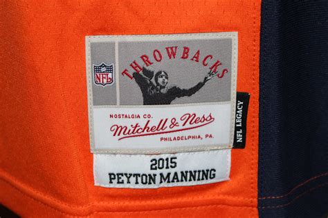 Peyton Manning Signed Broncos Mitchell Ness Orange Xl Jersey Fan