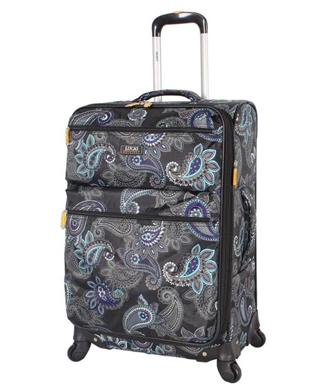 Luggage Printed Softside 24 Lightweight Expandable Suitcase With