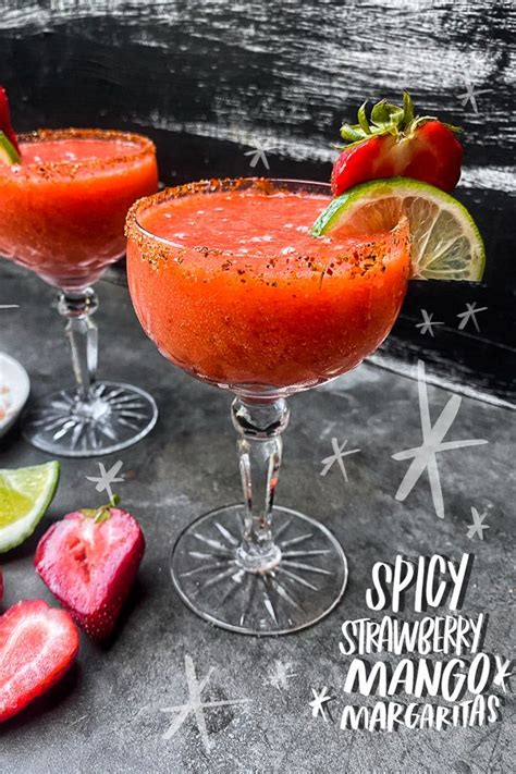 Spicy Strawberry Mango Margaritas Shutterbean Mango Margarita Margarita Spicy