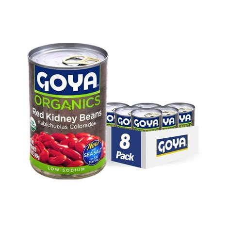 Goya Organic Red Kidney Beans Low Sodium With Sea Salt 155 Ounce