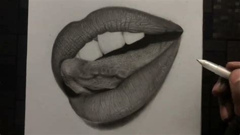 Hyper Realistic Lips Sketch How To Draw Hyper Realistic Lips Step By