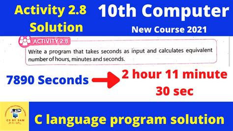 Write A Program That Takes Seconds As Input Calculates Equivalent