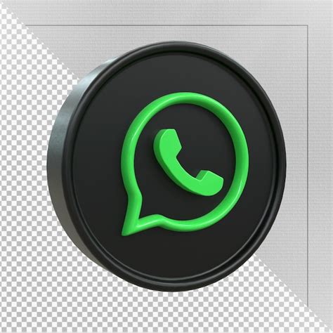 Whatsapp черный глянцевый 3d логотип и социальные сети 3d icon design