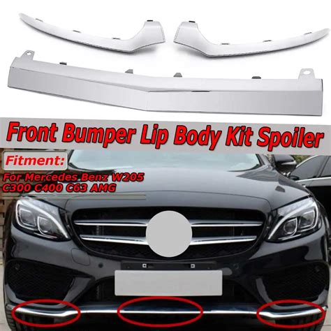 Car Front Bumper Lower Lip Splitter Cover Chrome Molding Trim Chrome