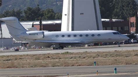 Elon Musks Gulfstream G650er [n628ts] Landing At Van Nuys Airport Vny