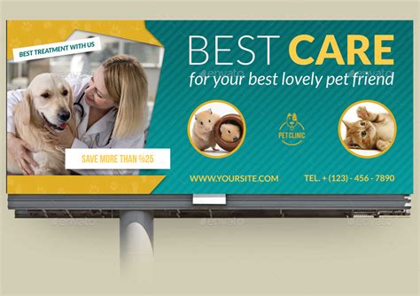 Veterinarian Clinic Billboard Template By Owpictures Graphicriver