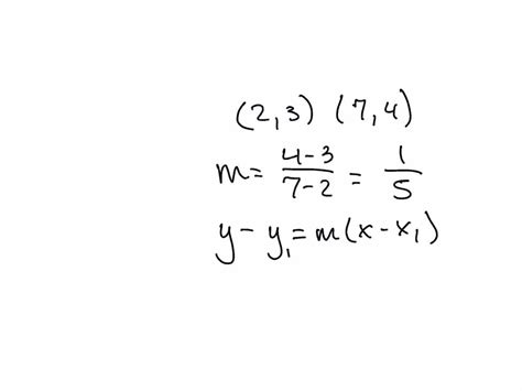 Solved Complete The Point Slope Equation Of The Line Through