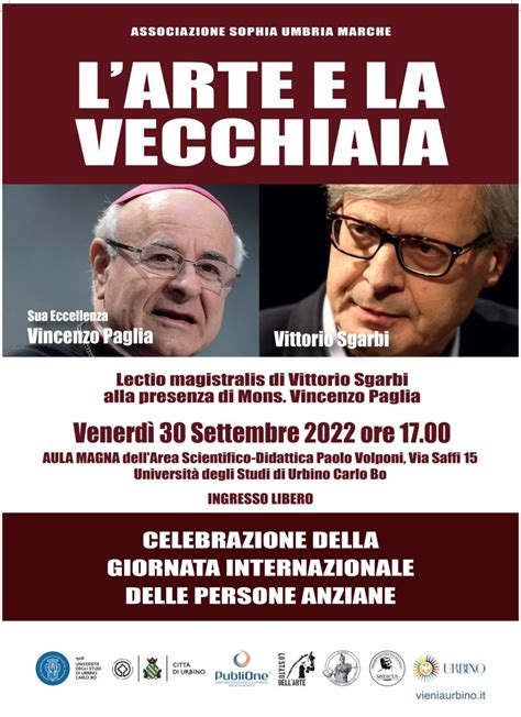 Larte E La Vecchiaia Vittorio Sgarbi E Mons Vincenzo Paglia Il