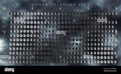 Lunar Calendar 2023 Northern Hemisphere Astrological Calendar Stock