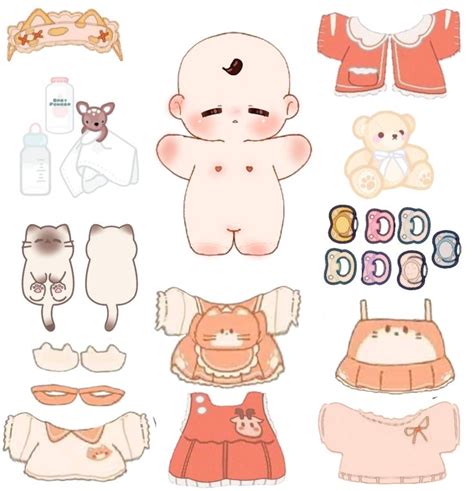 Paper Baby Kit In 2024 Paper Dolls Clothing Paper Doll Printable