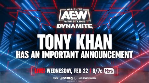 Tony Khans Announcement Aew Dynamite Youtube