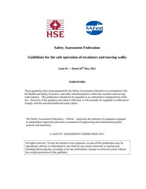 PDF Safety Assessment Federation Guidelines For The Safe 2011