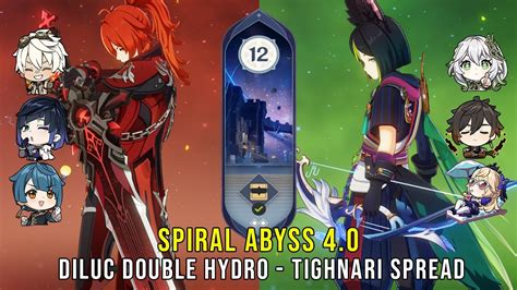 C5 Diluc Double Hydro And C1 Tighnari Spread Genshin Impact Abyss 4 0