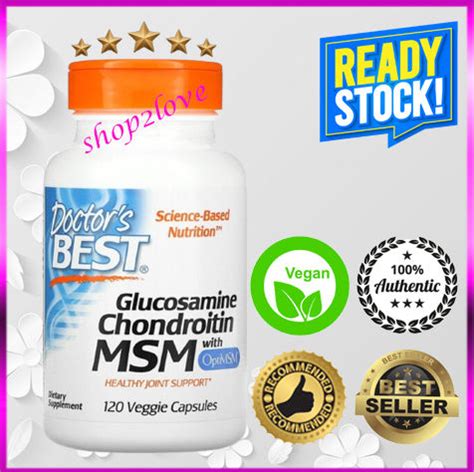 Doctor S Best Glucosamine Chondroitin MSM With OptiMSM 120 Veggie