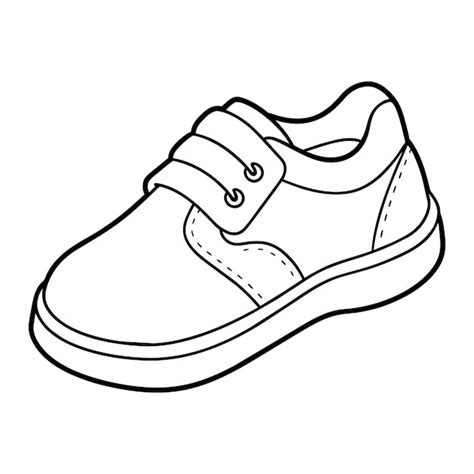 Premium Vector | Vector of Kids shoes coloring pages