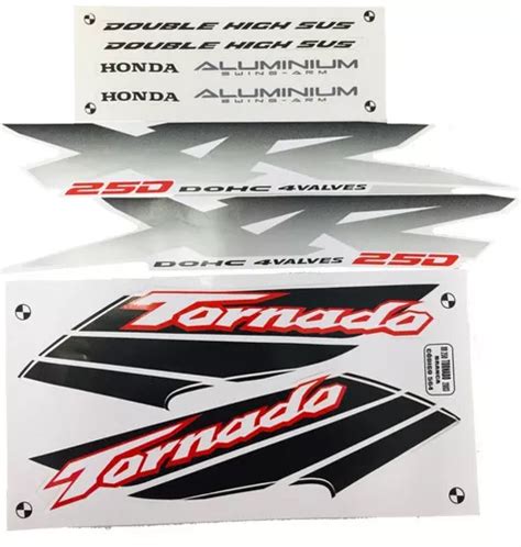 Faixa Kit Adesivos Completo Xr 250 Tornado 2003 Branca Parcelamento