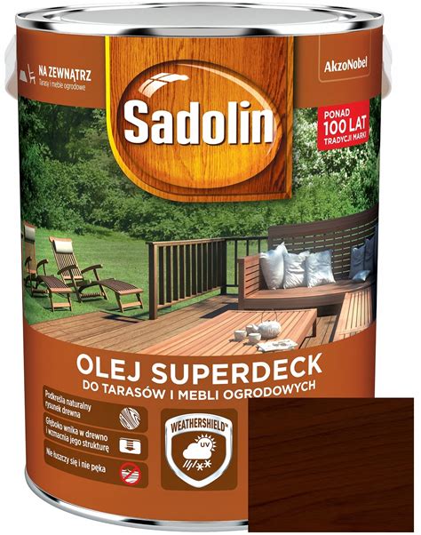 SADOLIN OLEJ SUPERDECK DO DREWNA TARASÓW WENGE 5L 186 99 zł Oleje