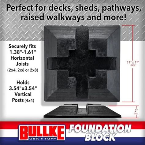 2 Pack Bullke Foundation Block Deck Support Handi Block Pier Shed