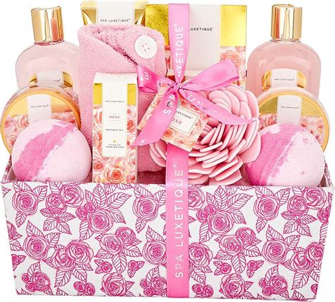 Spa Luxetique Bath Spa T Baskets Rose Premium 12pc T Baskets For