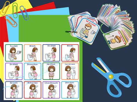 Girls Potty Training Visual Picture Communication Educational Cards