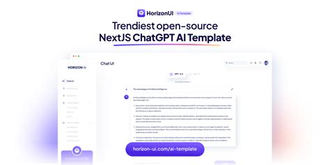 Github Horizon Ui Chatgpt Ai Template 🧠 Horizon Ai Template Trendiest Open Source Chatgpt