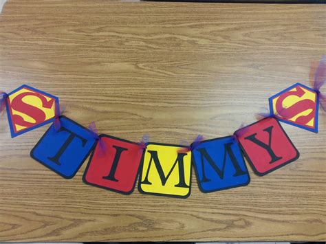 Superman Birthday Banner personalized with Name