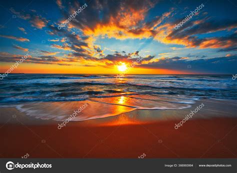 Sunrise Beach Ocean Waves Tropical Sea Stock Photo by ©valio84sl 366993994