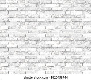 Realistic Vector White Brick Wall Seamless Stock Vector Royalty Free