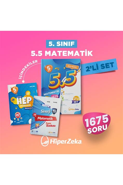 Hiper Zeka Yayınları 5 Sınıf 5 5 Matematik Soru Bankası ve Deneme