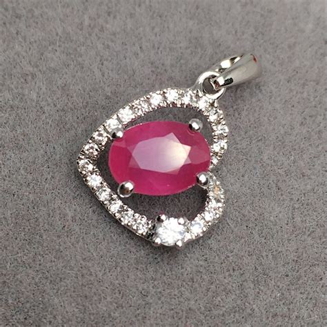 Ruby Pendant Ruby Jewelry Heart Shape Pendant beautiful Ruby ...