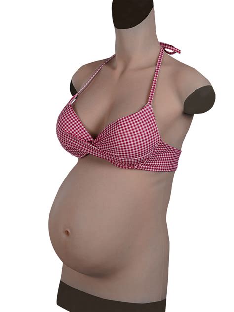 Faux Poitrine Silicone Avec Ventre Enceinte 4 6 Mois Super X Studio