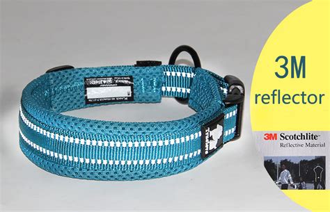 Collier pour chien en Nylon rembourré bande réfléchissante 3M