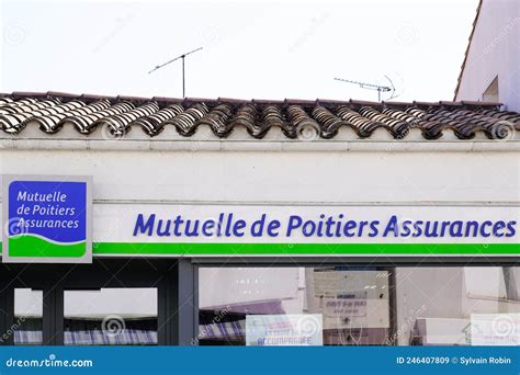 Mutuelle De Poitiers Assurances Logo Text And Sign Brand Facade Wall Of