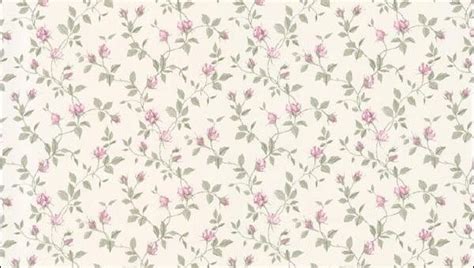 Cottagecore Wallpaper With Pink Flowers And Green Leaves