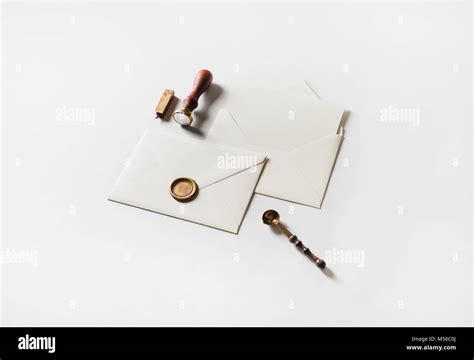 Envelope With Wax Seal Stock Photo Alamy