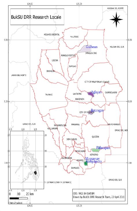 Base Map Of The Research Locale In The Province Of Bukidnon Download