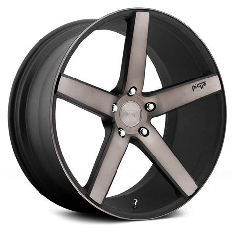 NICHE M134 MILAN Wheels Black With Machined Face And Double Dark