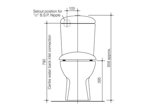 Caroma Leda Round Wall Faced Close Coupled Back Entry Toilet Suite With