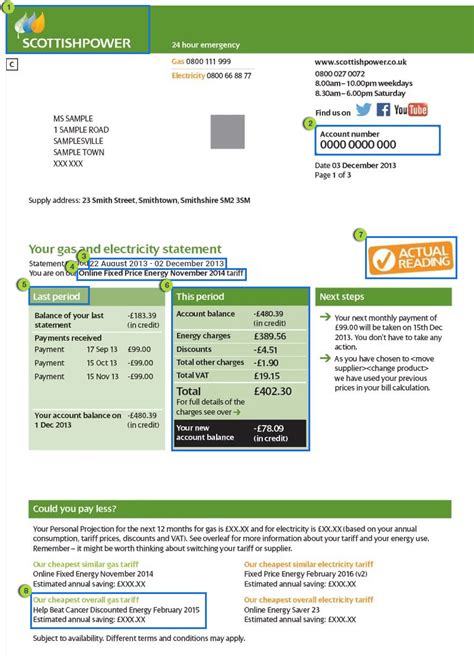 Scottish Power Gas And Electricity Bill Explained