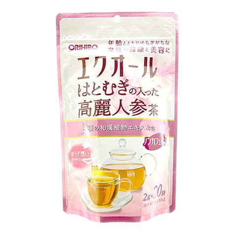 オリヒロ エクオールはとむぎ高麗人参茶 20袋 栄養補助食品・機能性食品 通販 ホームセンターのカインズ