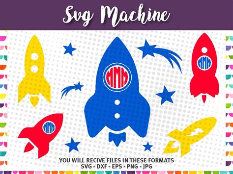 Rocket Svg Rocket Clipart Space Svg Etsy