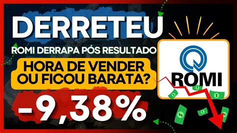 ROMI3 ROMI REGISTRA LUCRO E CAI FORTE MAS EXPANDE GANHOS EM