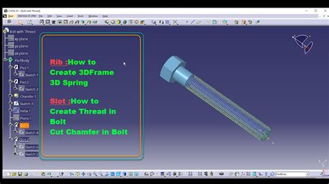 Rib And Slot Tool In Catia V5 Catia V5 Tutorial Youtube