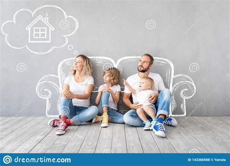 Family New Home Moving Day House Concept Stock Photo - Image of lifestyle, happy: 143366988