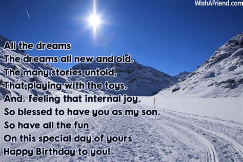 Poems For Son Birthday Cards