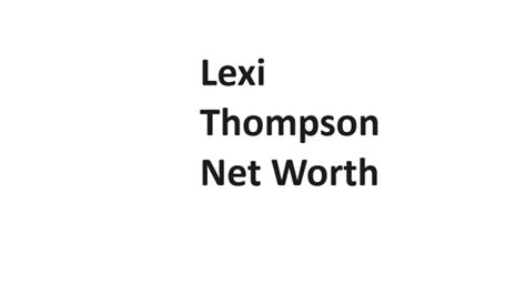 lexi thompson net worth 2023