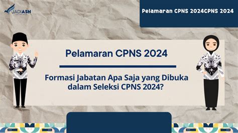 Pelamaran Cpns Formasi Jabatan Apa Saja Yang Dibuka