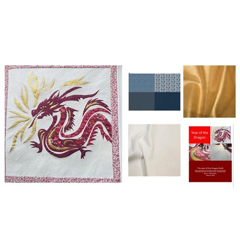 Delphine Brooks Blue Year Of The Dragon Quilt Kit Instructions