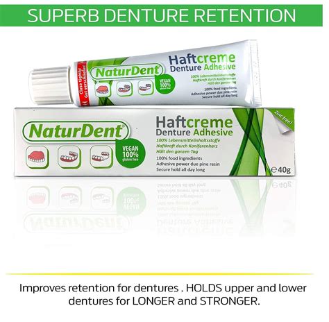 Naturdent Denture Adhesive Cream Strong Hold Zinc And Paraben Free