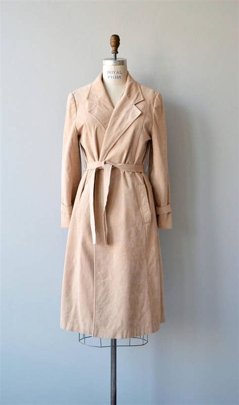 Ultrasuede Wrap Trench Vintage Belted Trench Coat 1970s Etsy Trench Coat Style Vintage